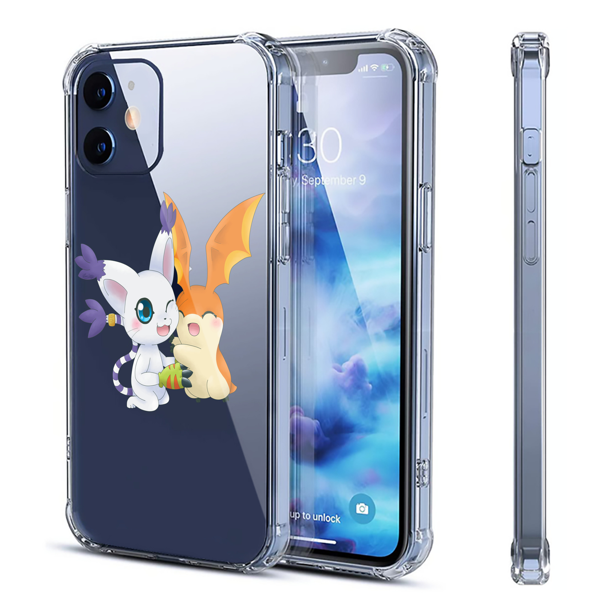 （画像用） Digimon デジタルモンスター/デジモン 【iPhone 12シリーズ対応】透明スマホケース（クリアソフトケース）